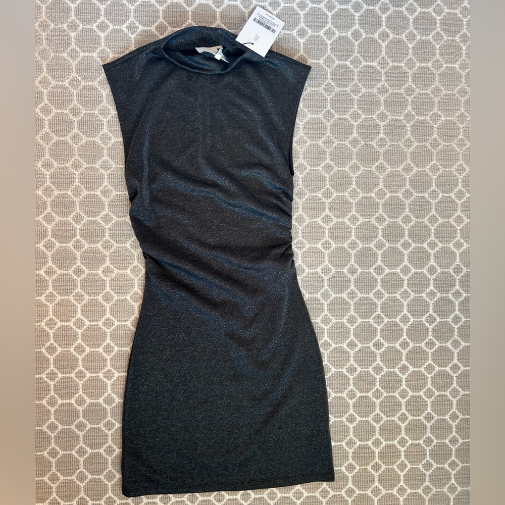 Reformation Shimmering Black Dress